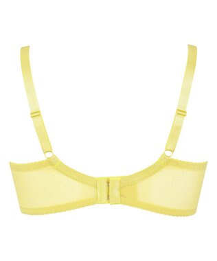 WACOAL 【リボンブラ】 【脇すっきり】 ブラジャー 脇高設計 着やせシルエット 動いても谷間をキープ ペアショーツあり レディース BRB413 /ワコール イエロー