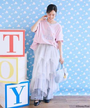 earth music&ecology 【予約】リンガーTシャツ/TOY STORY ピンク