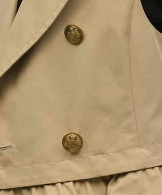 GRACE CONTINENTAL ペプラムトレンチベスト ベージュ