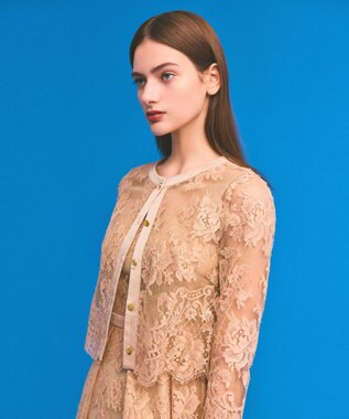 GRACE CONTINENTAL リバーレースジャケット ベージュ