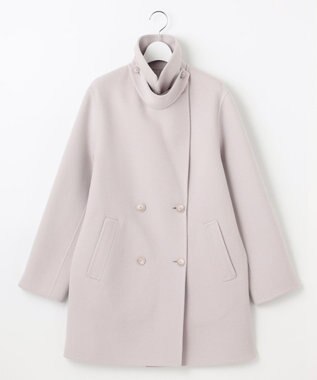 自由区 S ウールリバーダブルブレストコート ライトグレージュ