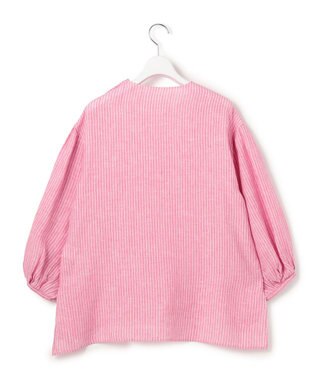 23区 【先行予約】LIBECOリネン ボリュームスリーブ ブラウス ピンク系