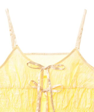 earth music&ecology ジャガードフレアキャミブラウス Yellow