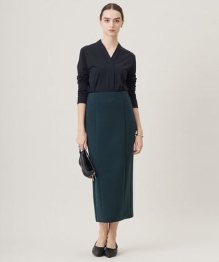 ICB 【洗える・WEB限定カラーあり】コンパクトダブルフェイス スカート ミッドグリーン系