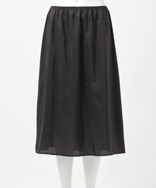 23区 【GOLD LABEL】シルクワッシャー 長袖ワンピース ブラック系