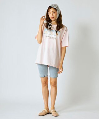 OP／FILA 【Ocean Pacific】フォトプリントTシャツ ピンク