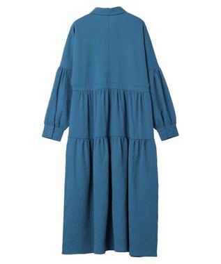 Green Parks armonia. ジャガードシャツワンピース Blue