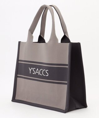 Y'SACCS ウォッシャブルニットトート large グレー