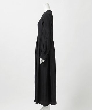 23区 【GOLD LABEL】シルクワッシャー 長袖ワンピース ブラック系