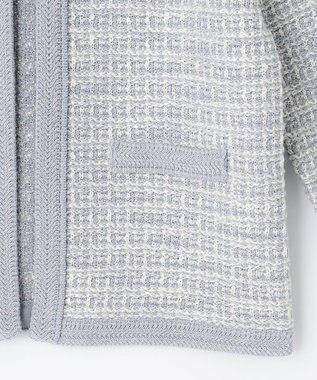 J.PRESS LADIES 【洗える】TWEED KNIT カーディガン サックスブルー系5