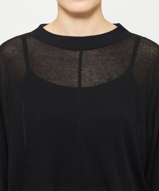 uncrave シアーハイツイストリブ ドルマントップス ブラック