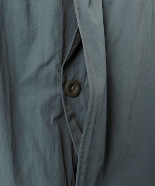 J.PRESS YORK STREET 【UNISEX】ナイロンワッシャーステンカラーコート スモーキーグリーン系