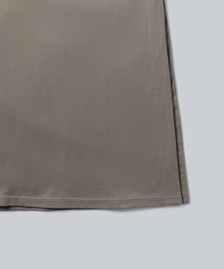 WHITE MAILS HIGH GAUGE URAKE HAIF SLEEVE SIDE SLIT ロングワンピース チャ