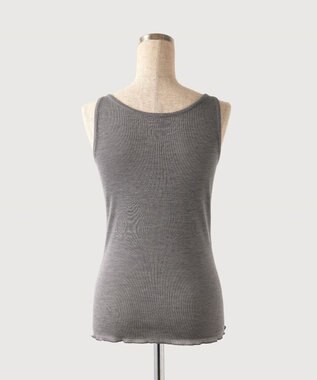 TOQUE 〈大草直子さんアドバイザー〉【天然素材】アルパカシルクリブ タンクトップ グレー