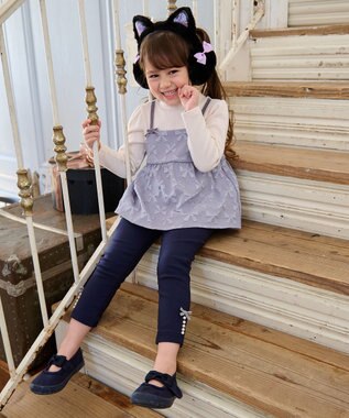 ANY KIDS 7days裏起毛ガーリーパンツ ネイビー