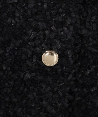 23区 【GOLD LABEL】リボンモールツイード ニットカーディガン ブラック系