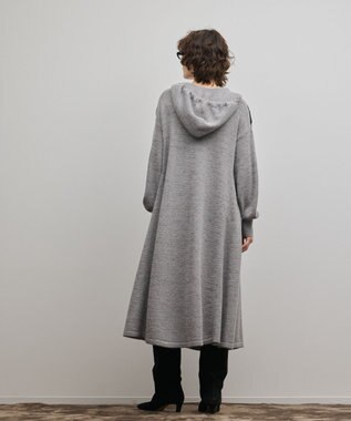 GRACE CONTINENTAL ケミカルレースニットワンピース グレー