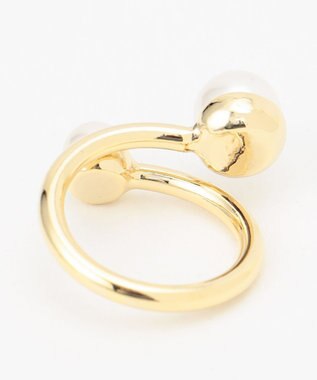 J.PRESS LADIES 【WEB限定】 2WAY パール スカーフ リング ゴールド系