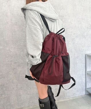 WEGO 【ユニセックス着用ITEM】メッシュポケットナップサック 柄1