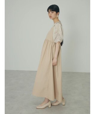 Green Parks ａ．肩ひもギャザーノースリワンピース Beige