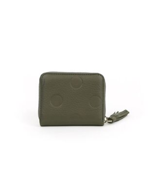 UNBILLION ペルケ perche / ドット型押し・ジャバラカードウォレット GY