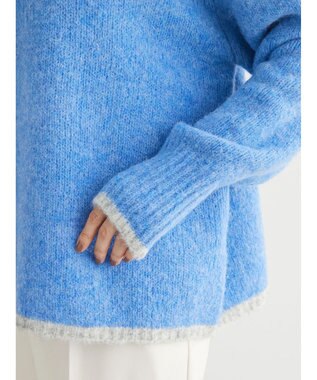 Green Parks フェアリーＭｉｘライン入りプルオーバー Blue