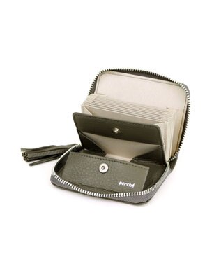 UNBILLION ペルケ perche / ドット型押し・ジャバラカードウォレット GY