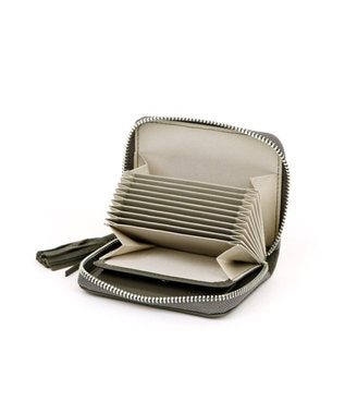 UNBILLION ペルケ perche / ドット型押し・ジャバラカードウォレット GY