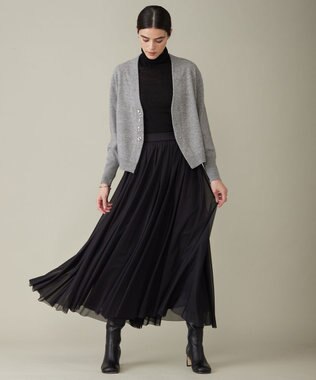 ICB 【洗える】 ジュエルニットカーディガン ライトグレー系