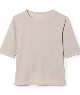 Chacott シアーワッフルハーフスリーブTシャツ グレージュ