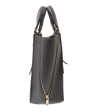 YECCA VECCA 【A4対応】2way配色ZIPデザインバッグ Light Gray