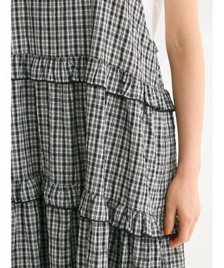 Green Parks ・Ｐｅｔｉｔ　Ｆｌｅｕｒ　チェックティアードキャミワンピ Off White