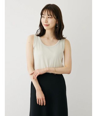 Green Parks カラーテレコタンク Gray Beige