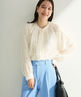 Green Parks Ｏ．フサフサ２ｗａｙボウタイブラウス Off White