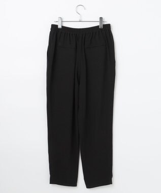 #Newans 【洗える】ジョーゼットテーパードパンツ ブラック系