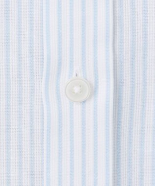 GOTAIRIKU 春夏向け【形態安定】SUMMERPREMIUMPLEATS_スモールボタンダウンカラー 長袖ドレスシャツ_ストライプ(25年春夏モデル) サックスブルー系1