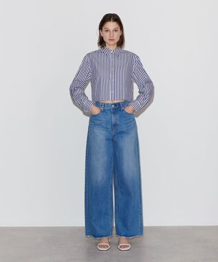 NAVE 【Nave　洗える】デニム ワイドパンツ スカイブルー系