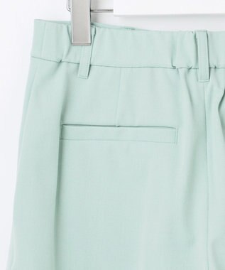 自由区 S 【撥水加工・洗える】TRギャバ裏起毛ワイド パンツ アイスグリーン