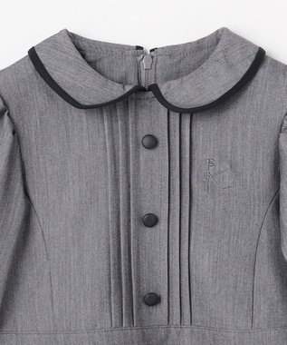 組曲 KIDS 【110-140㎝】 クラシカルグレーワンピース グレー