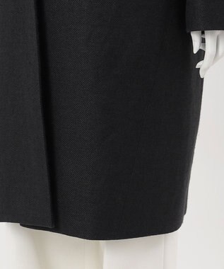 23区 【エステータ】シルクリネン チェスターコート ブラック系
