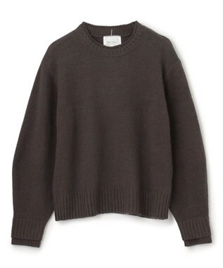 BEIGE， 【洗える】BERTAINA /  配色リンキングクルーネックニット C.Gray×Ecru