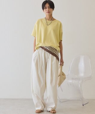 AMERICAN HOLIC 半袖コクーンカットプルオーバー Yellow