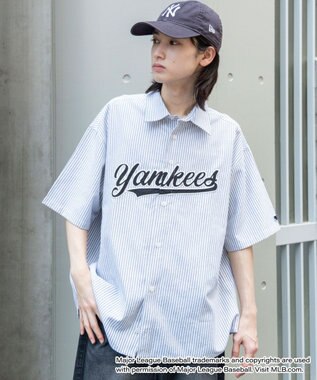 WEGO 【ユニセックス着用ITEM】別注MLBストライプグラフィックシャツ（SS）