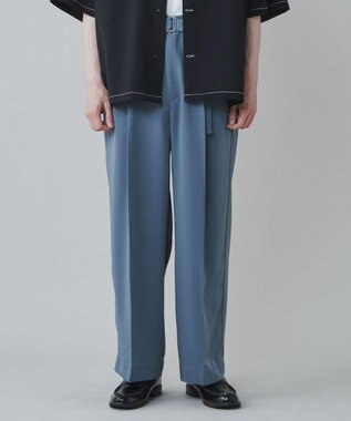 WEGO トロミ　ベルト付きワイドスラックス ブルーその他