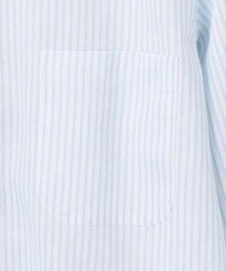 GOTAIRIKU 春夏向け【形態安定】SUMMERPREMIUMPLEATS_スモールボタンダウンカラー 長袖ドレスシャツ_ストライプ(25年春夏モデル) サックスブルー系1