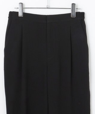 #Newans 【洗える】ジョーゼットテーパードパンツ ブラック系
