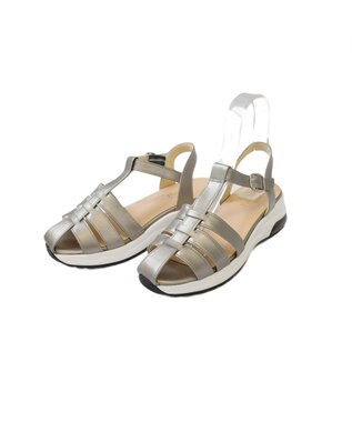 Pointer 日本製 本革グルカスポーツサンダル グレーメタリック