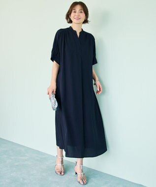 自由区 【定番人気・新色追加・1枚でサマになる】リヨセルポプリンシャツ ワンピース