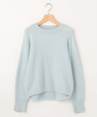 組曲 L 【手洗い可】フラッフィー ファーニット サックスブルー系