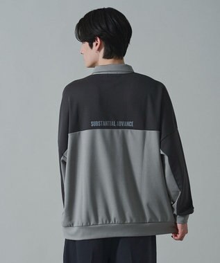 WEGO ドルマンポンチハーフZIPプルオーバー ダークグレー